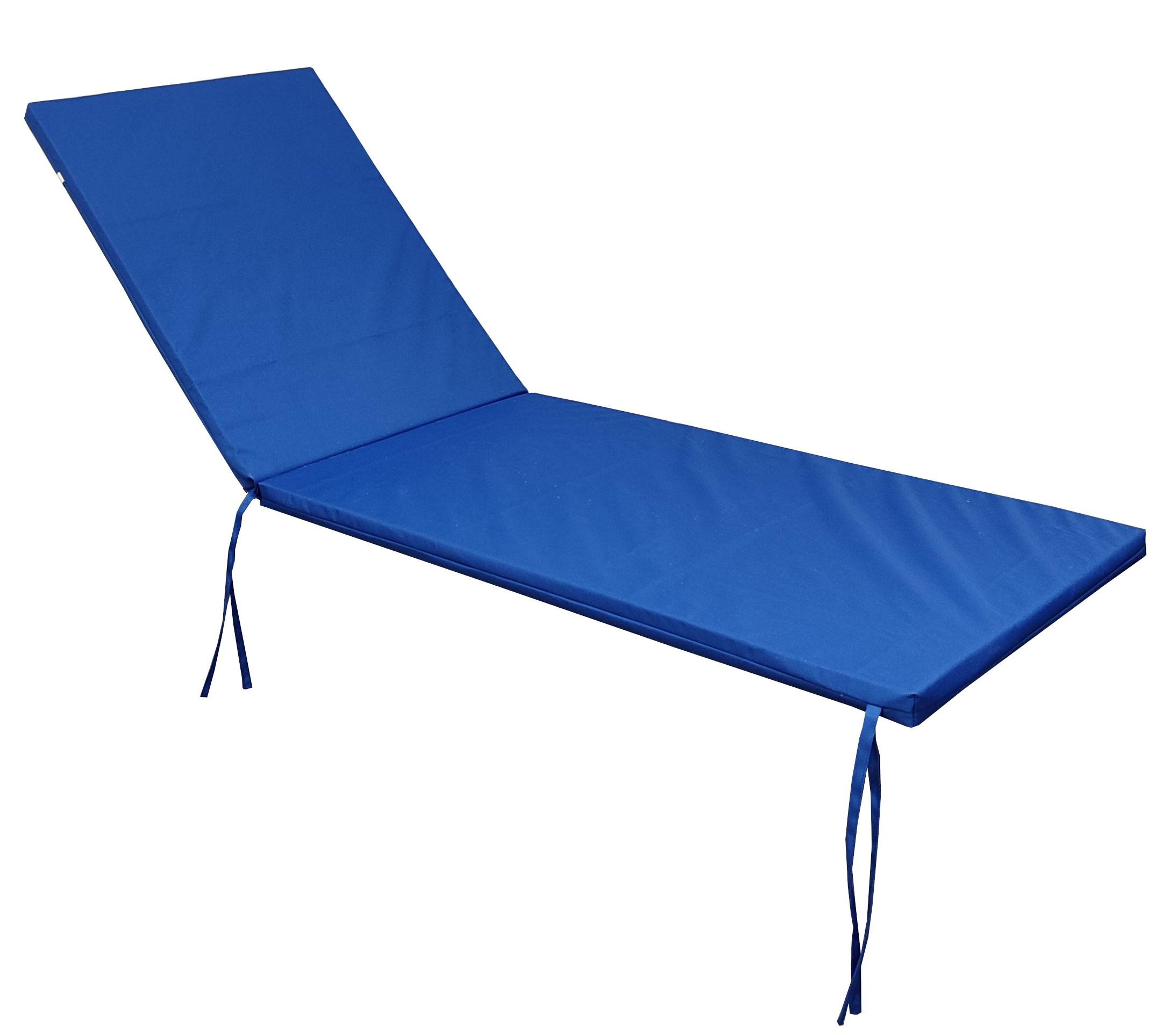Матрас для шезлонга eGarden RIO 195x58x4 см Синий єлектрик (5743) - фото 1 Матрас для шезлонга eGarden RIO 195x58x4 см Синий єлектрик (5743) - фото 1