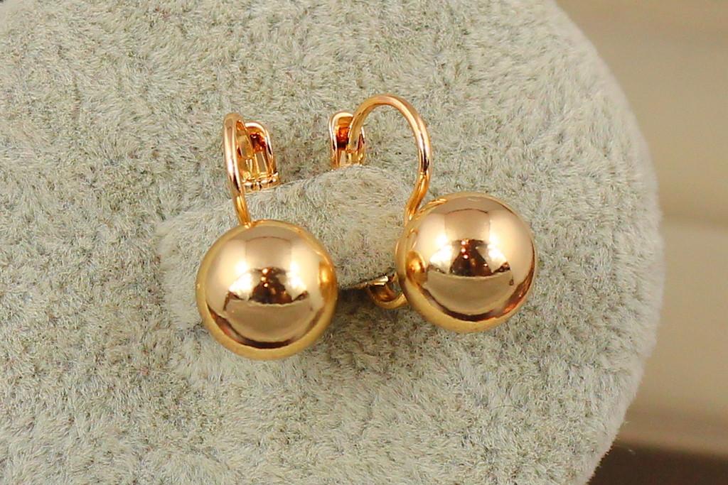 Серьги Xuping Jewelry шарики 12 мм 2,2 см Золотистый (2629122556) Серьги Xuping Jewelry шарики 12 мм 2,2 см Золотистый (2629122556)