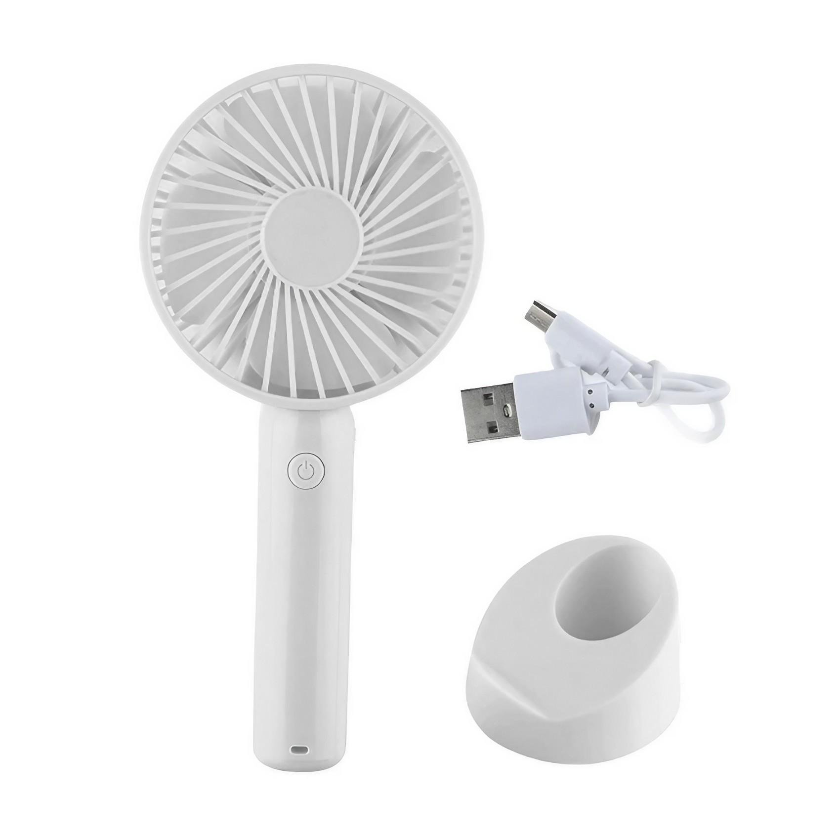 Вентилятор мини ручной аккумуляторный Handy Mini Fan ручной/нашейный/карманный Белый (VENMIN-WHT-0865) - фото 1