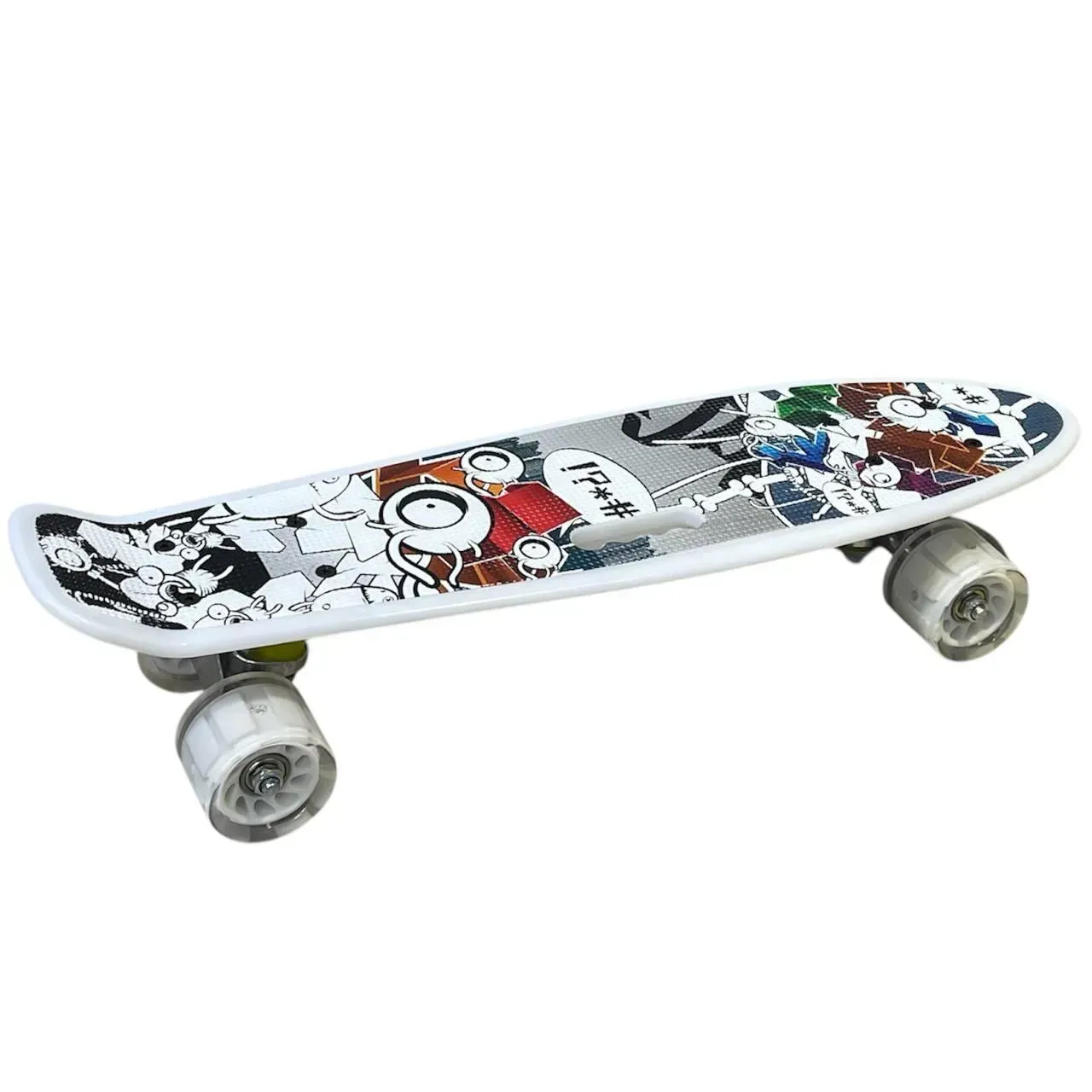 Пенниборд со светящимися колесами с ручкой для переноски до 70 кг (26844799) - фото 1 Пенниборд со светящимися колесами с ручкой для переноски до 70 кг (26844799) - фото 1