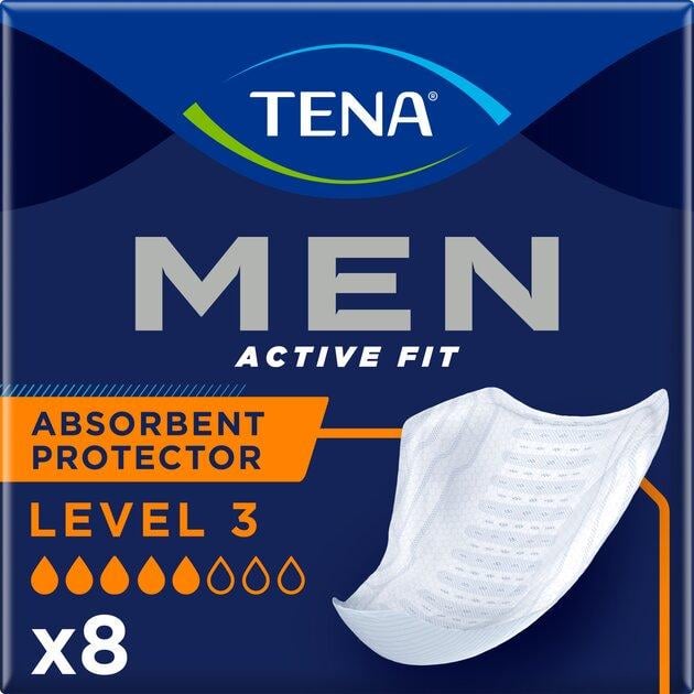 Прокладки урологічні для чоловіків TENA Man Active Fit Level 3 8 шт. 5 крап.