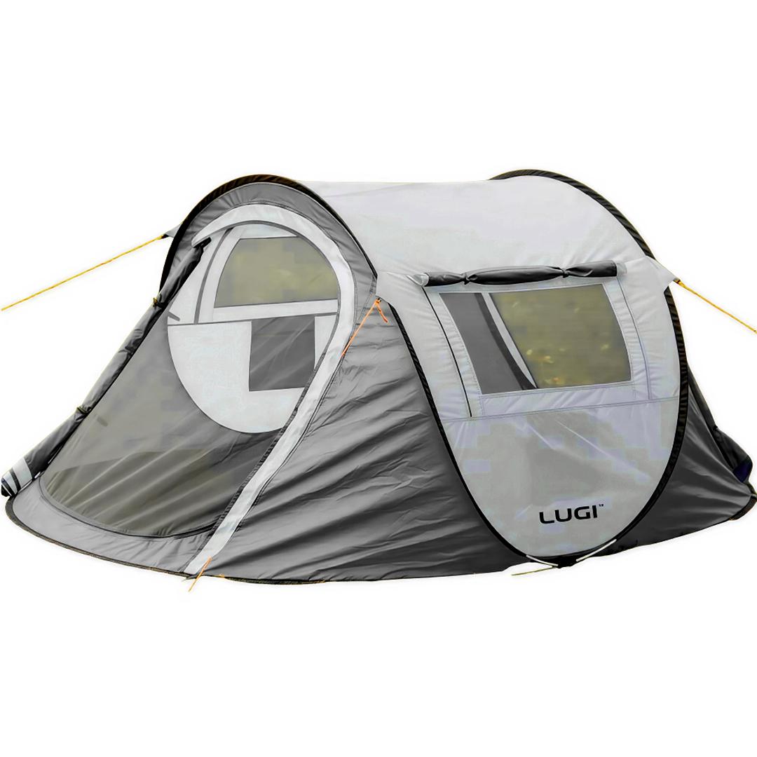 Палатка Pop-Up двухместная с автоматическим каркасом 245х145х100 см Серый (LU-030BE)