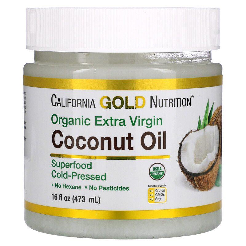 Кокосова олія California Gold Nutrition Coconut Oil холодного віджиму 473 мл (1003068674)