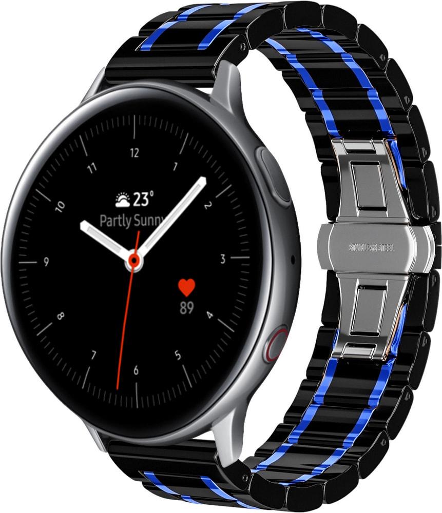 Ремешок керамический Ceramo для Galaxy Watch Active 2 40/44 мм Black/Blue (28730-43)