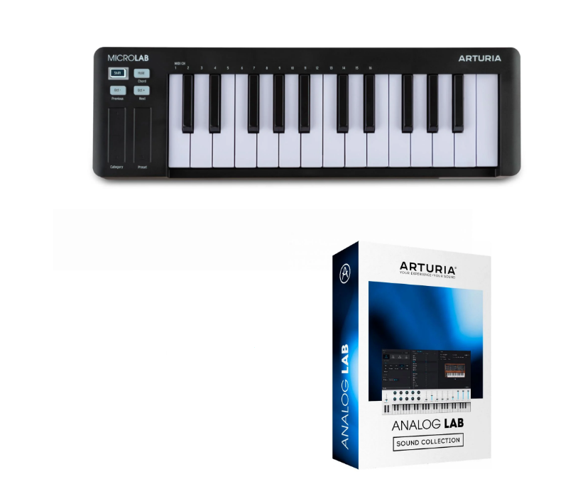 MIDI-клавиатура Arturia MicroLab mk3 Black/Analog Lab V (27229496)
