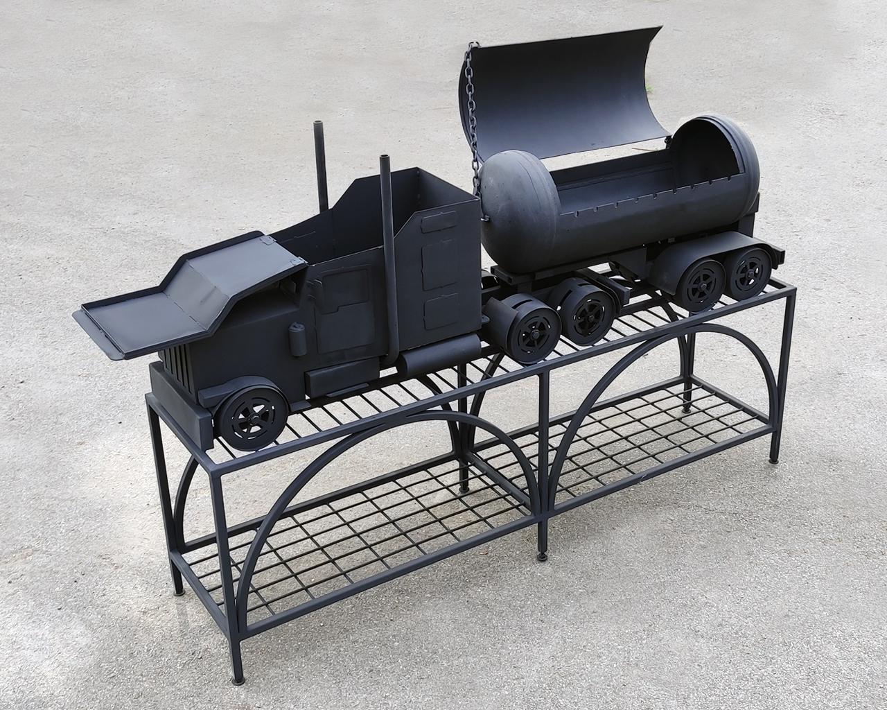 Мангал Kram-kovka Далекобійник з підставкою-дровницею - фото 6