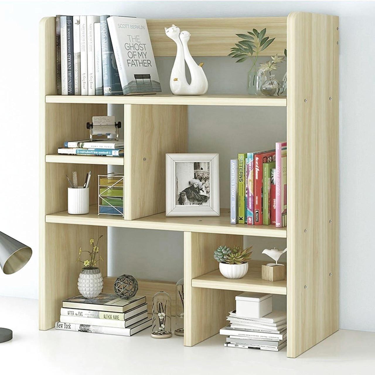 Полка-надстройка настольная из дерева Тирвен бланже (АКД-013601)