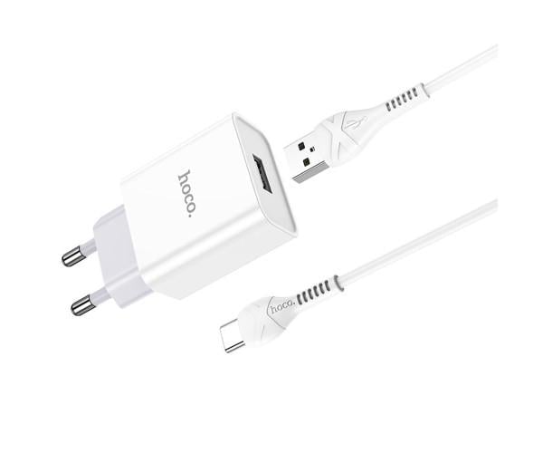 Устройство сетевое зарядное Hoco C81A USB 2,1 A Type-C 1 м White - фото 4 Устройство сетевое зарядное Hoco C81A USB 2,1 A Type-C 1 м White - фото 4