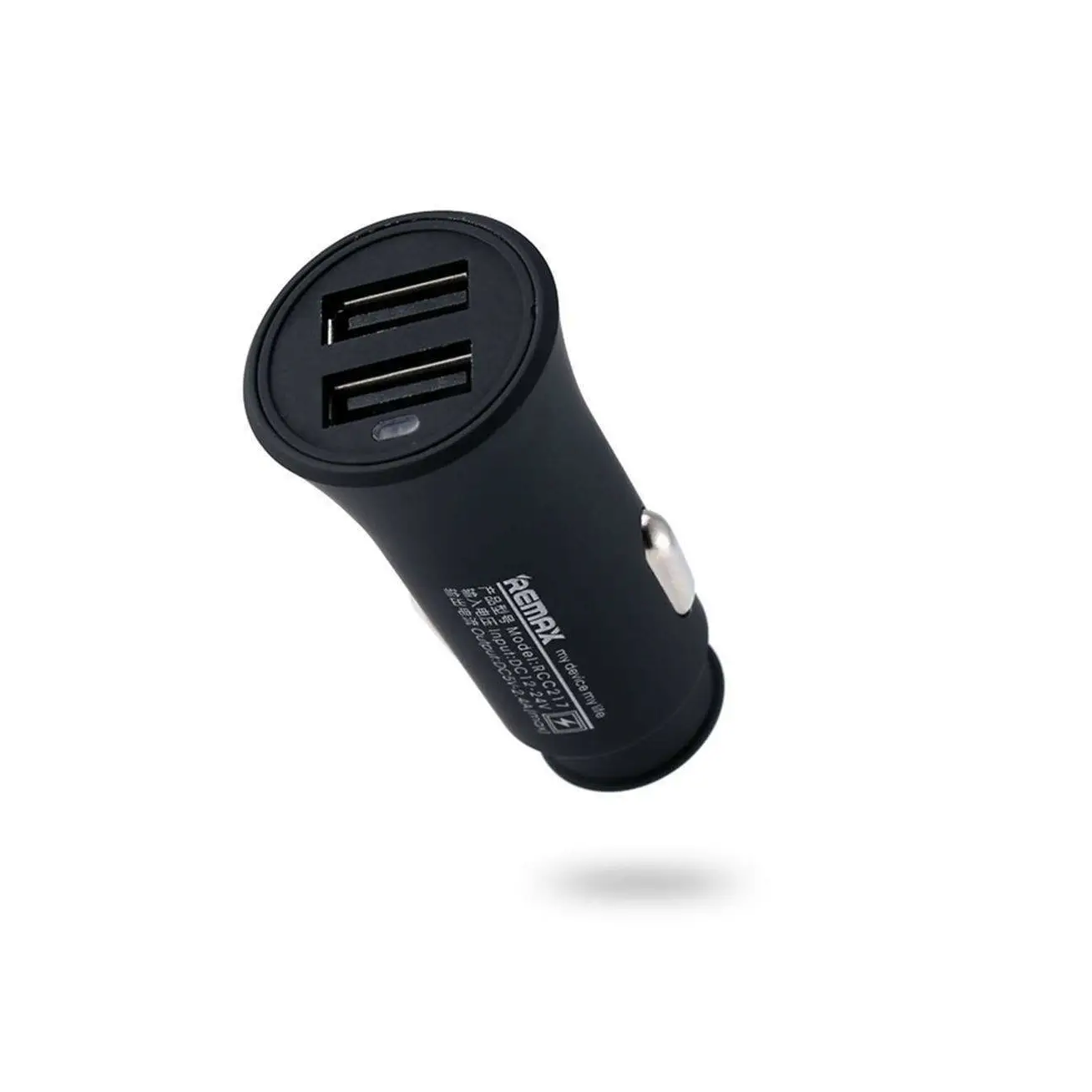 Зарядное устройство для автомобильного Remax RCC-217 Rocket 2 USB 2,4 A Черный (6954851288558) - фото 1