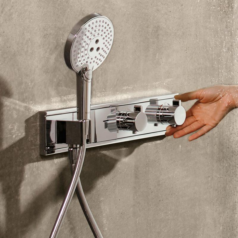 Термостат Hansgrohe RAINSELECT 15355600 на 2 потребителя Черный (29581) - фото 4