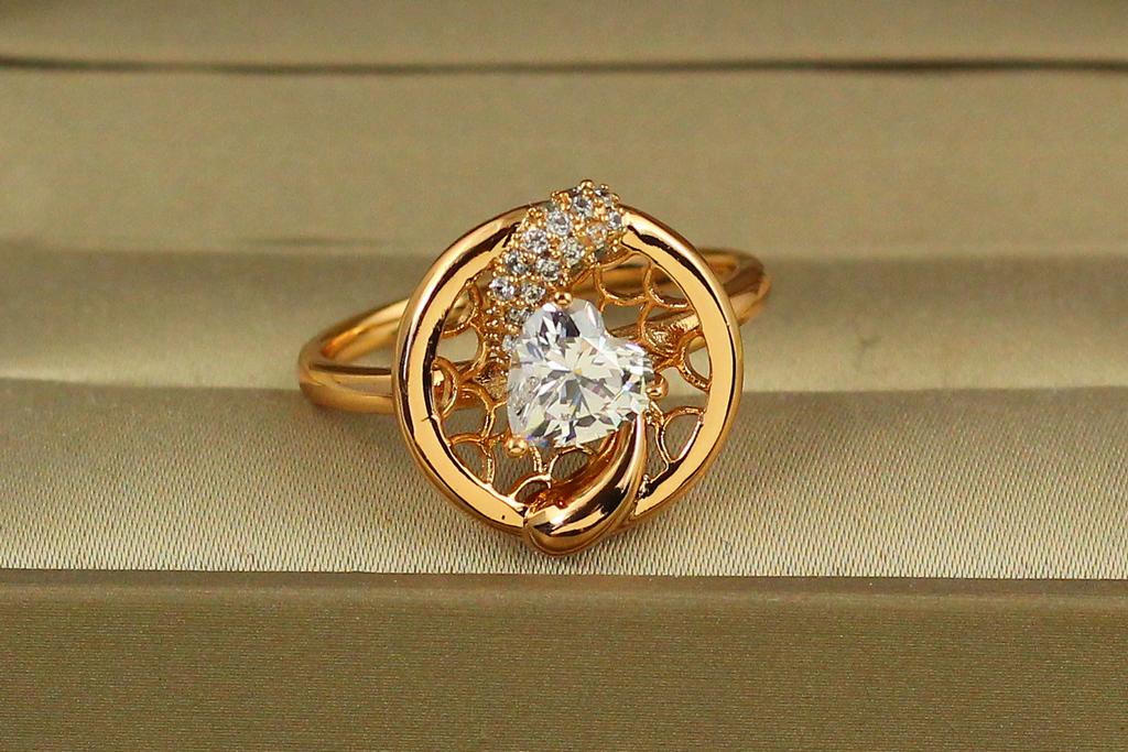 Кольцо Xuping Jewelry открытое сердце р. 21 Золотистый (27584442) Кольцо Xuping Jewelry открытое сердце р. 21 Золотистый (27584442)