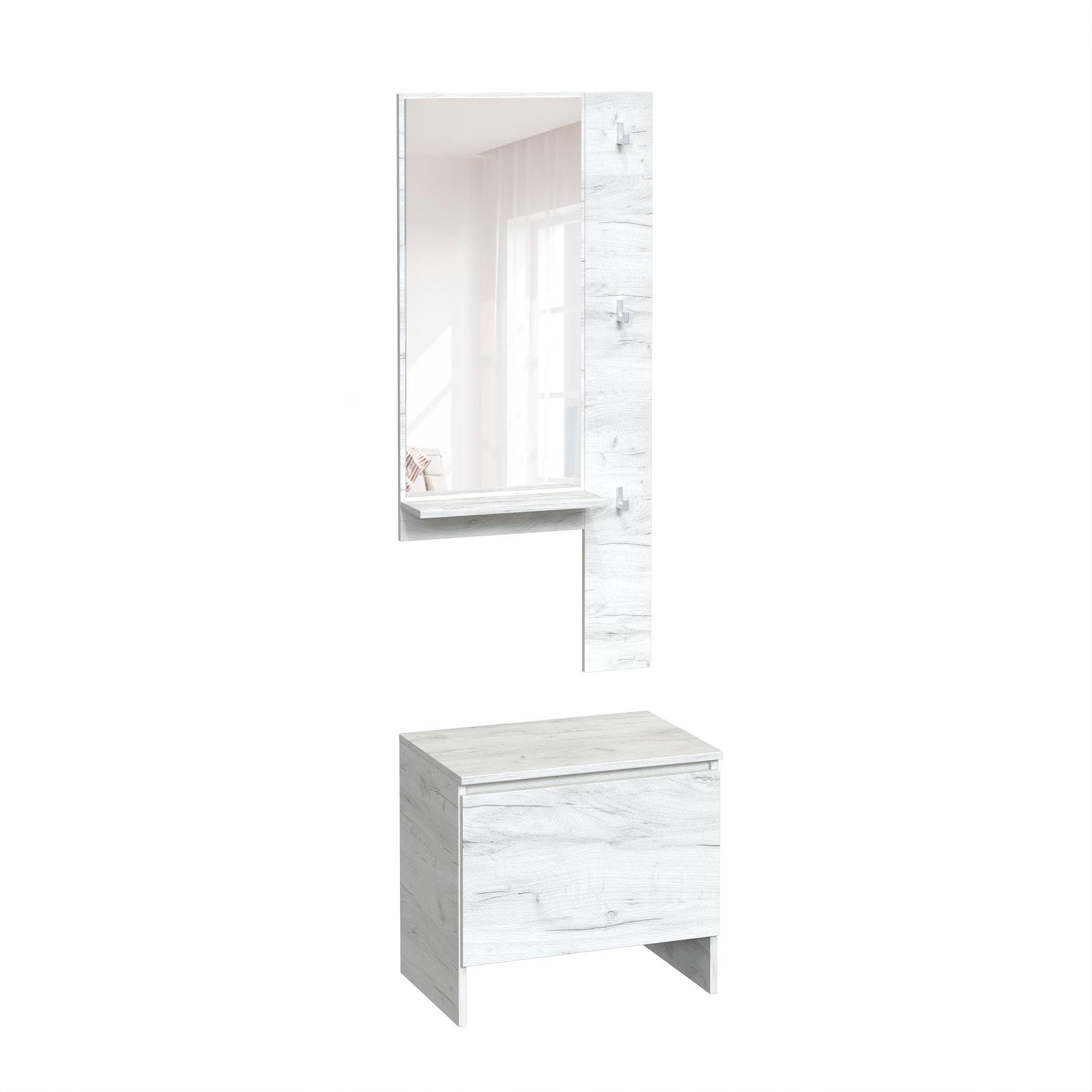 Передпокій Мастер Форм Брайт міні 550 55х37,6х200 см Дуб крафт білий - фото 1 Передпокій Мастер Форм Брайт міні 550 55х37,6х200 см Дуб крафт білий - фото 1