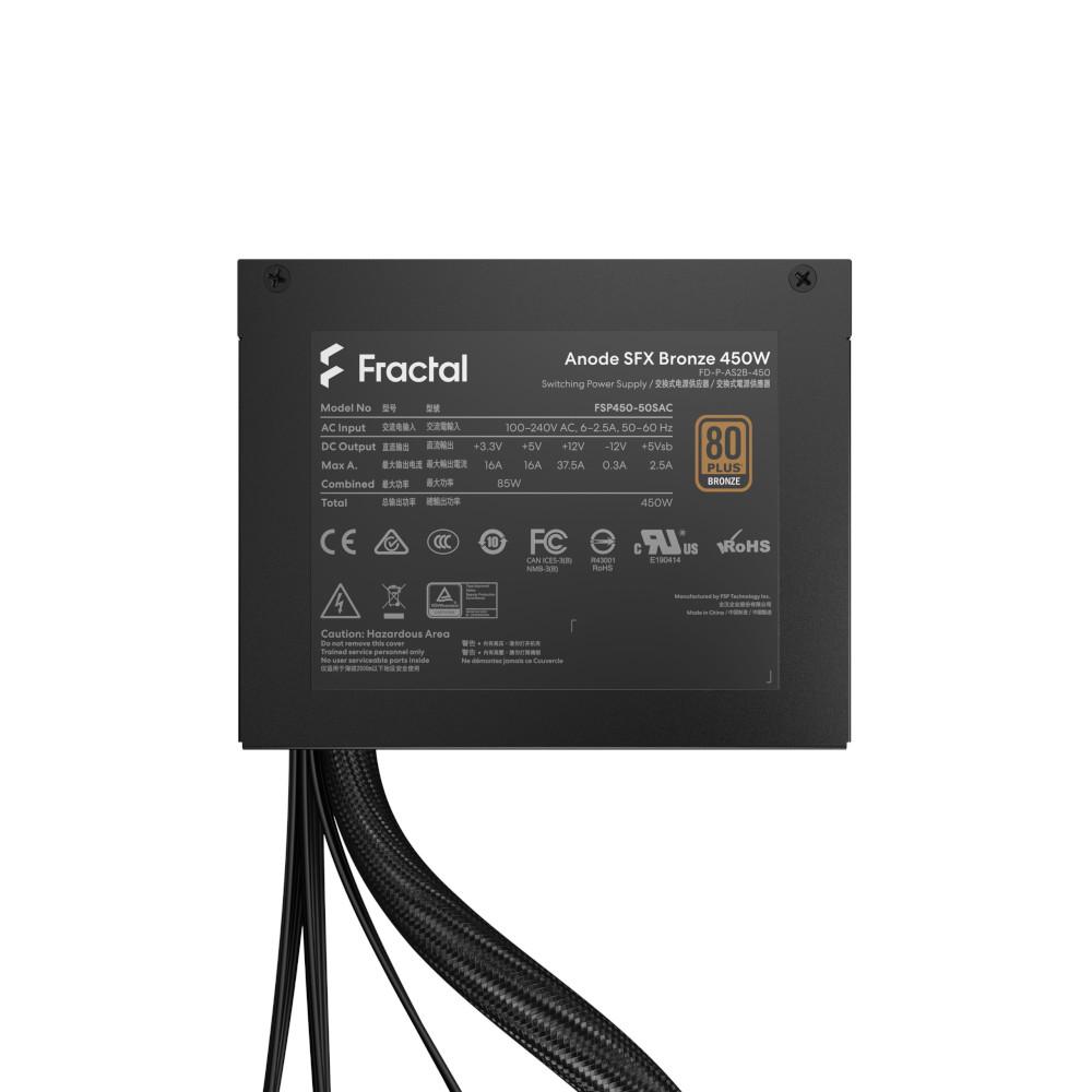 Блок питания для ПК Fractal Design Anode SFX Bronze 450W 80+ Bronze Black (FD-P-AS2B-450-EU) - фото 6 Блок питания для ПК Fractal Design Anode SFX Bronze 450W 80+ Bronze Black (FD-P-AS2B-450-EU) - фото 6