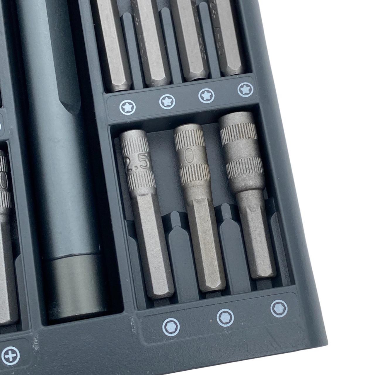 Отвертка с набором магнитных бит с чехлом 63в1 (2201473962) - фото 9