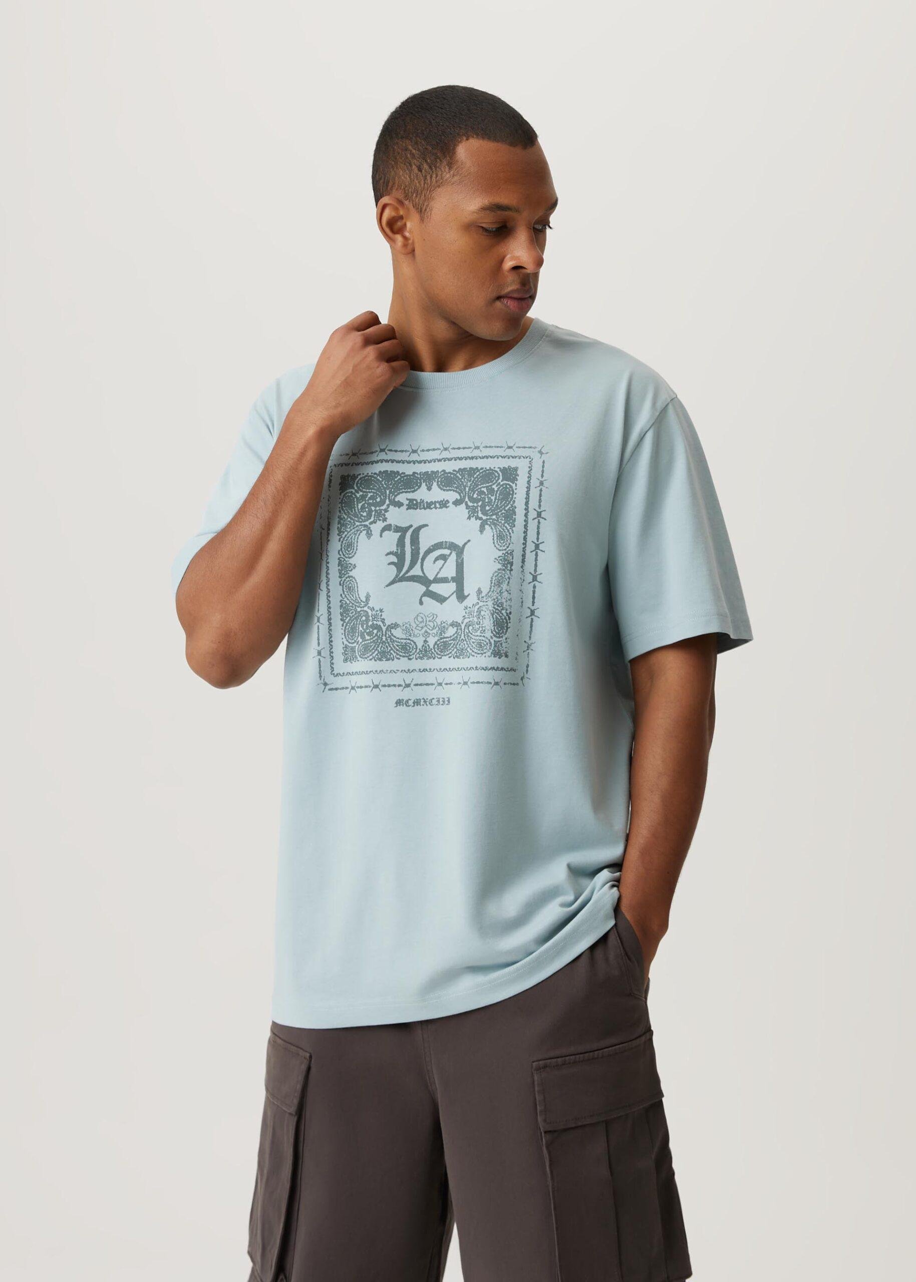 Футболка мужская Diverse BANDA 08 XL Светло-голубой (5905384142290)