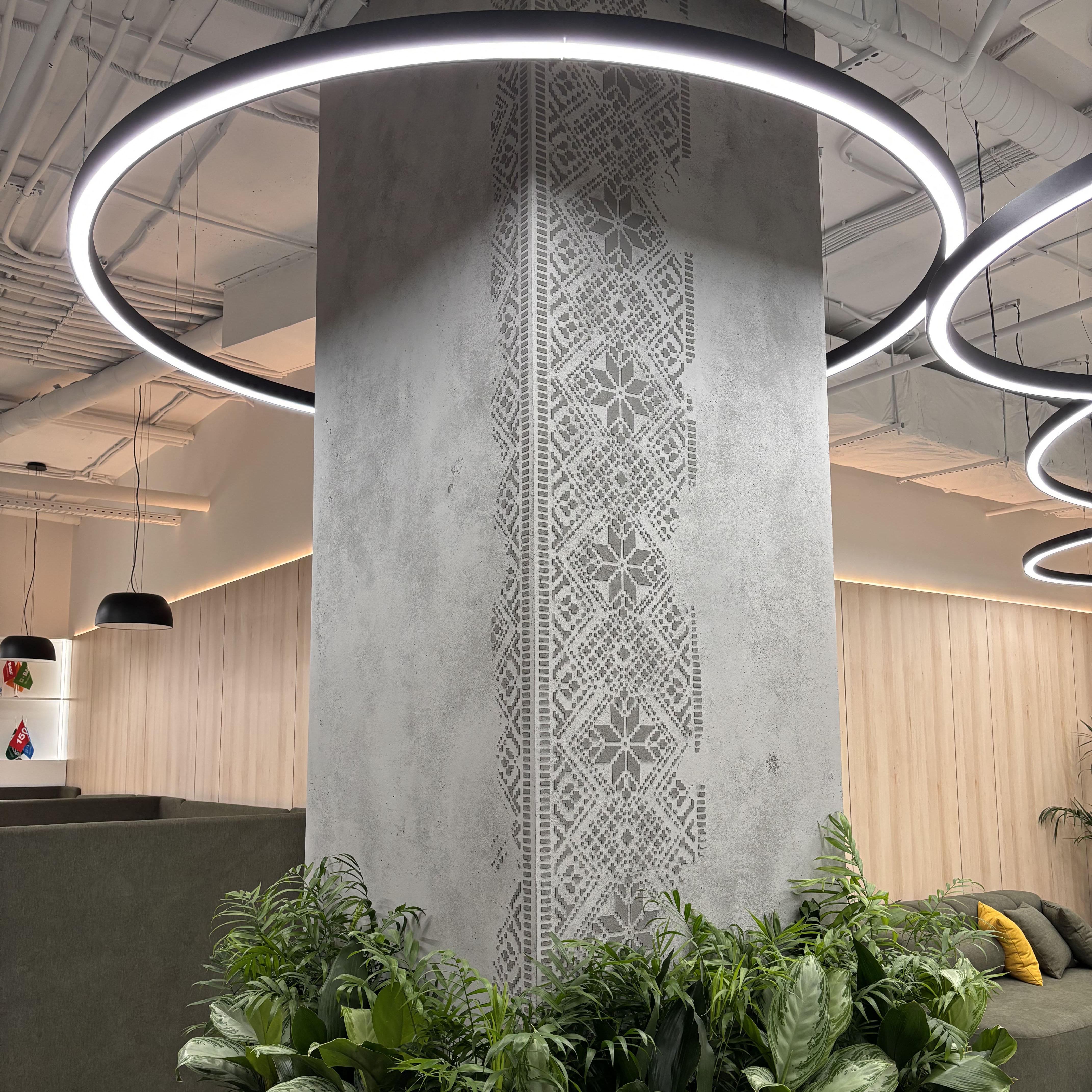 Трафарет DFA Український орнамент вишиванка з декоративною штукатуркою або фарбою 0,3-1 мм (Z00009-d)