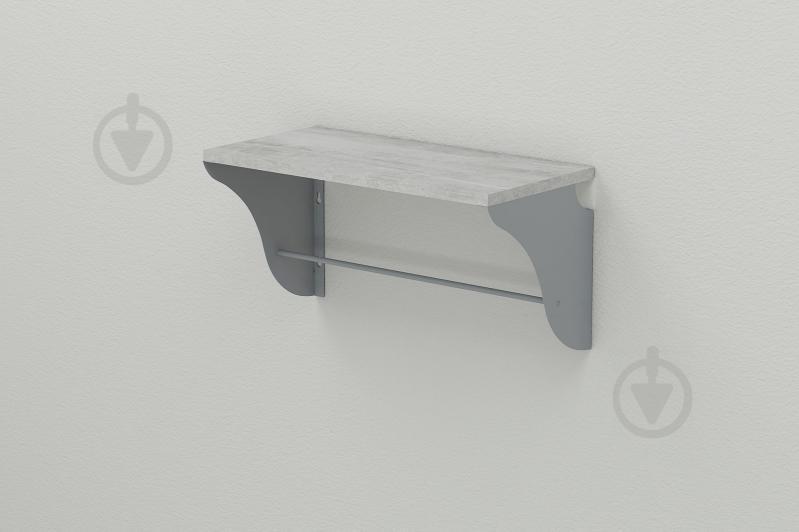 Полка настенная Ferrum-decor Комфи 260x500x240 металл Серый ДСП Урбан Лайт 16 мм (KOM0021)