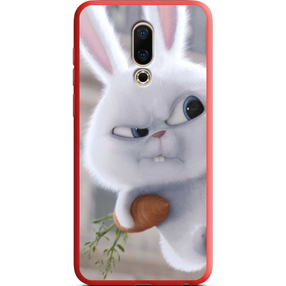 Чехол BoxFace Meizu 16 / 16X Rabbit Snowball Красный силикон (35176-up1116-36104) - фото 1