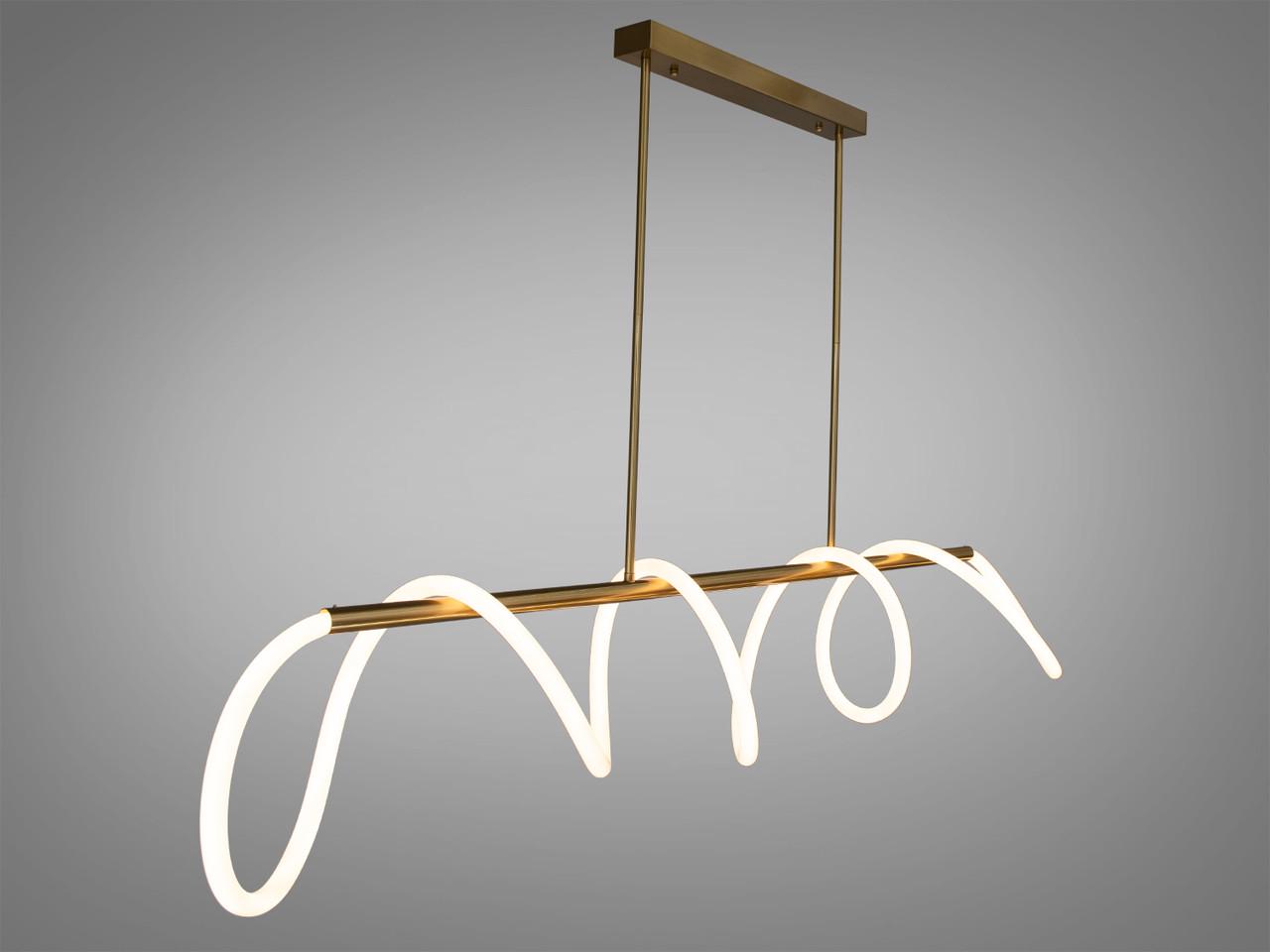 Люстра светодиодная SY9752-L1500GAB-LS шланг 48W Бронзовый