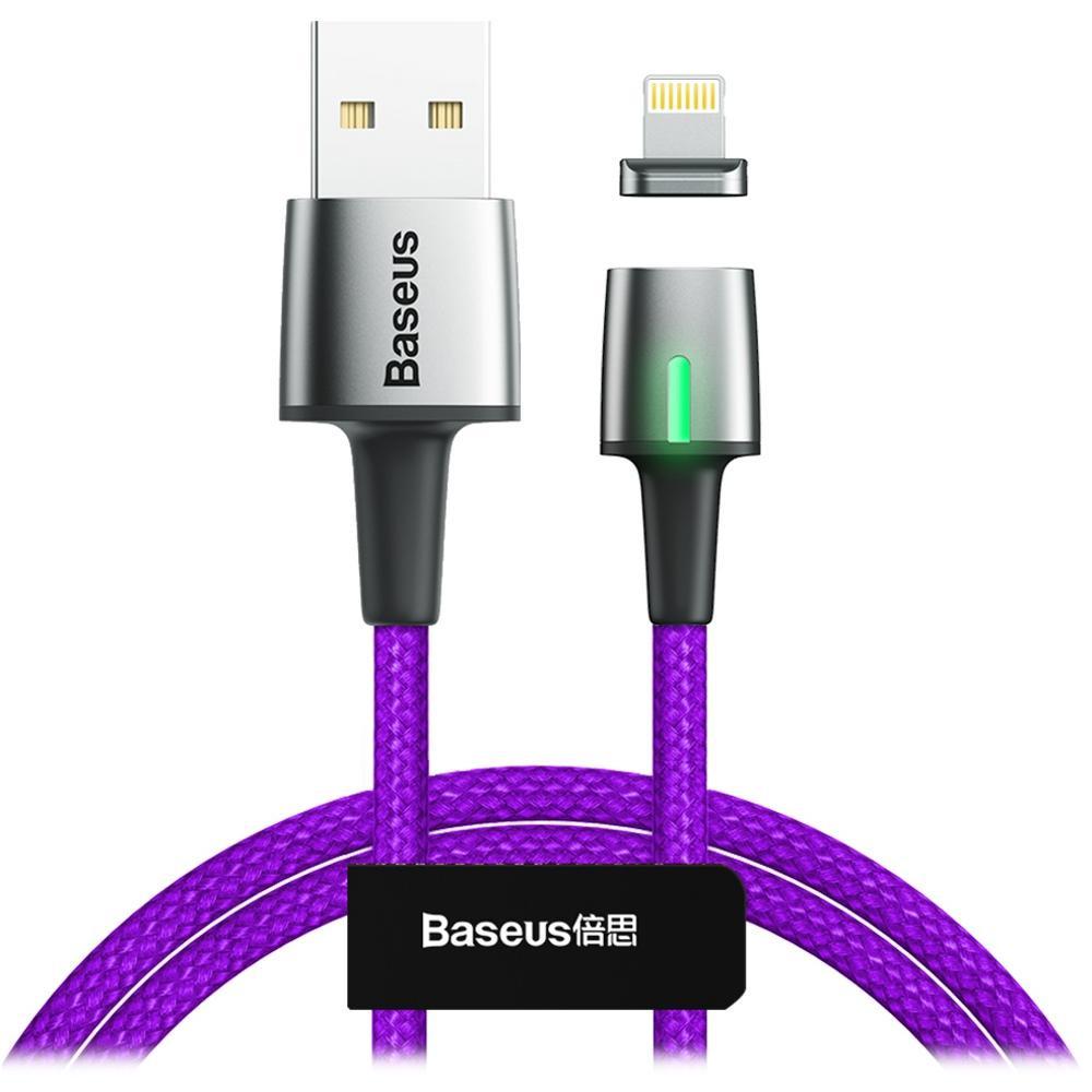 Кабель Baseus Zinc Magnetic Cable USB For iP 2,4A 1 м Purple