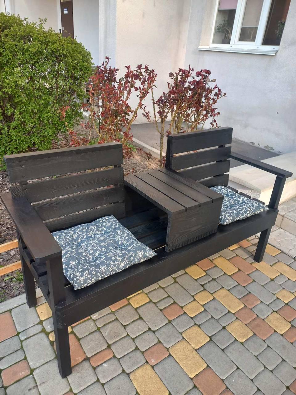 Лавка вулична з натурального дерева (СЛ02) - фото 2