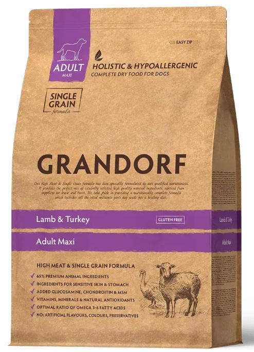 Корм сухий Grandorf Lamb&Brown Rice Large Breeds для собак великих порід від 1 року з ягням і рисом 10 кг (5407007850990)