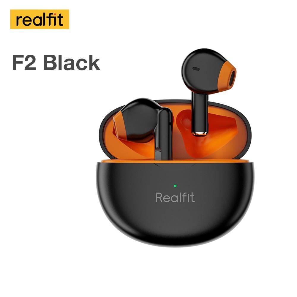 Наушники беспроводные Realfit F2 Bluetooth 5.3 с микрофоном Черный - фото 4 Наушники беспроводные Realfit F2 Bluetooth 5.3 с микрофоном Черный - фото 4