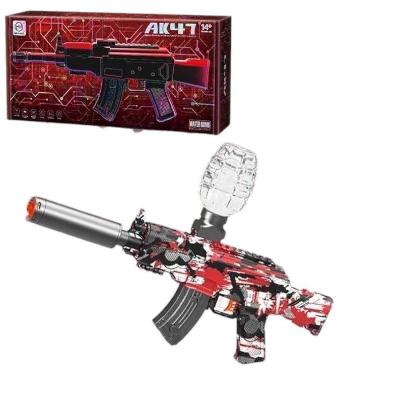 Автомат с подсветкой и глушителем Красный (162111) Автомат с подсветкой и глушителем Красный (162111)