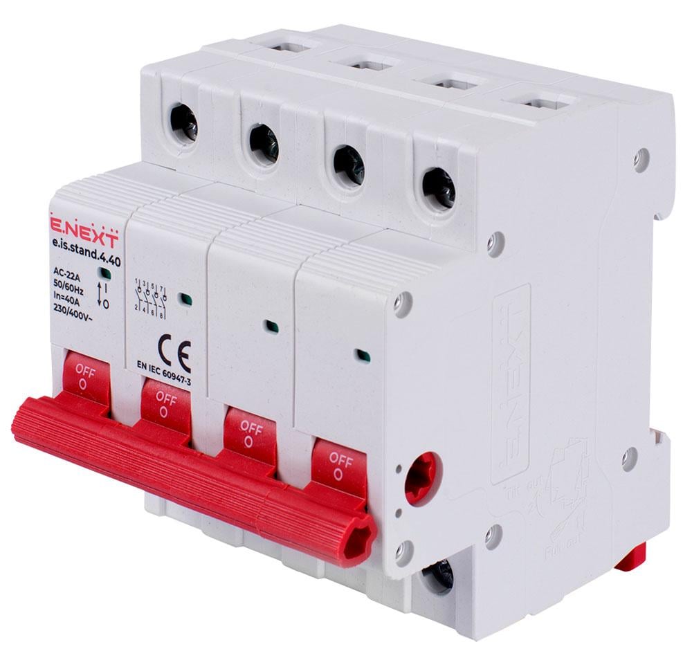 Вимикач навантаження E.NEXT e.is.stand.4.40 4P 40А (s082010)