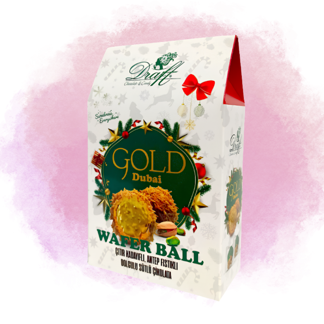Подарочный набор конфет дубайский шоколад с фисташковым кремом и китаифи Draft Gold Dubai 150 г (bfdb) Подарочный набор конфет дубайский шоколад с фисташковым кремом и китаифи Draft Gold Dubai 150 г (bfdb)