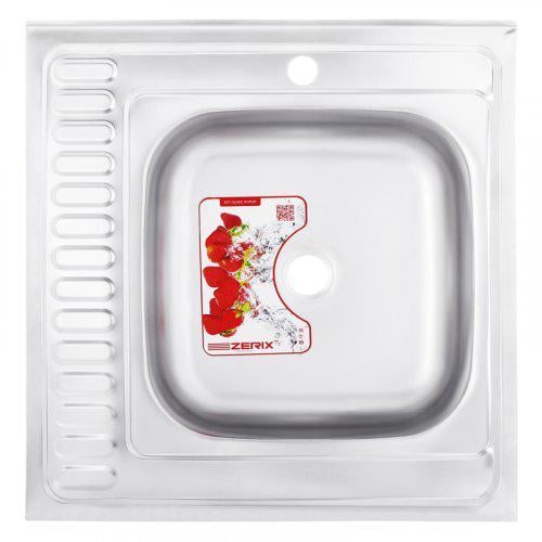 Мойка кухонная ZERIX Z6060R-06-160E Satin (ZM0577)