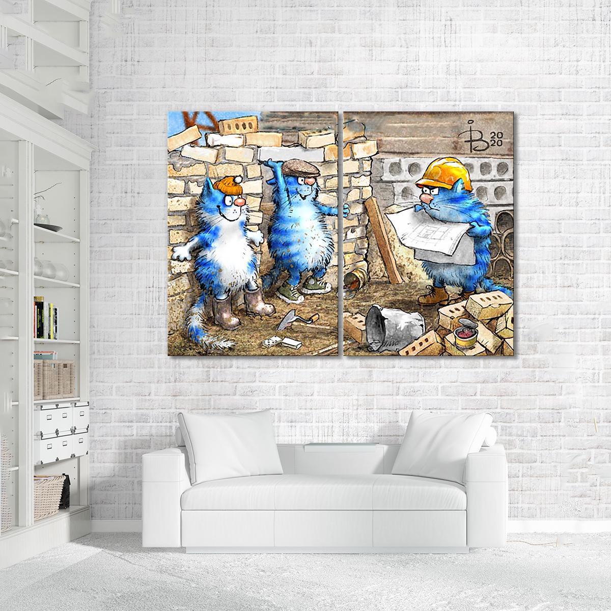 Модульная картина Прораб 2 модуля 60x90 см