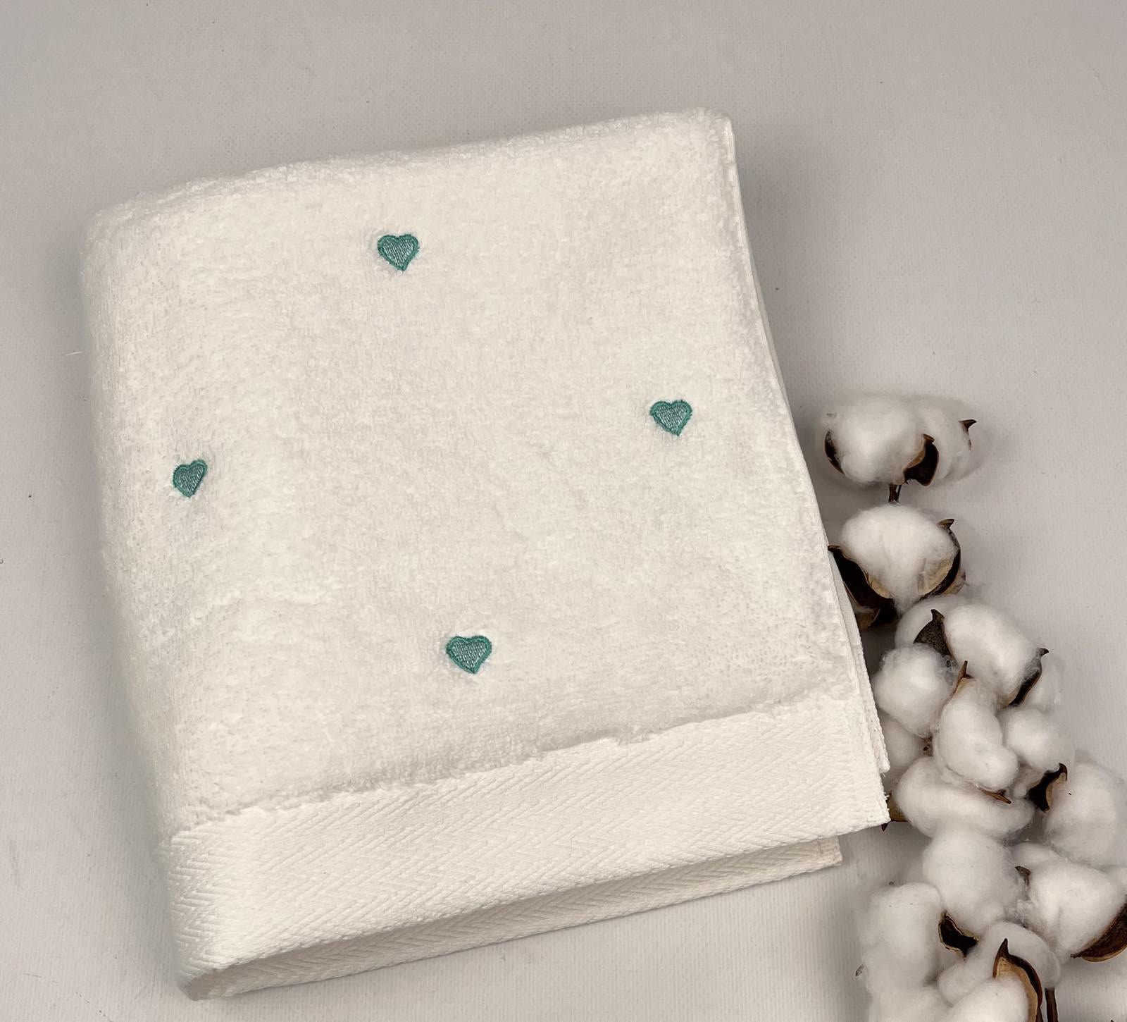 Полотенце Maison D'or Love 50x100 см White/Mint (CN25952)