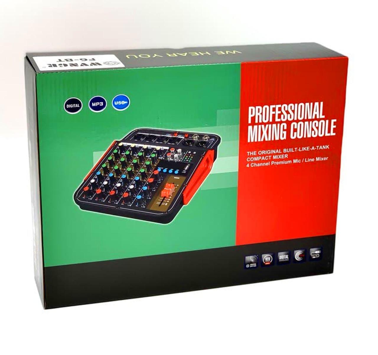 Портативный микшерный пульт WVNGR F6-BT Bluetooth 6 каналов - фото 5 Портативный микшерный пульт WVNGR F6-BT Bluetooth 6 каналов - фото 5