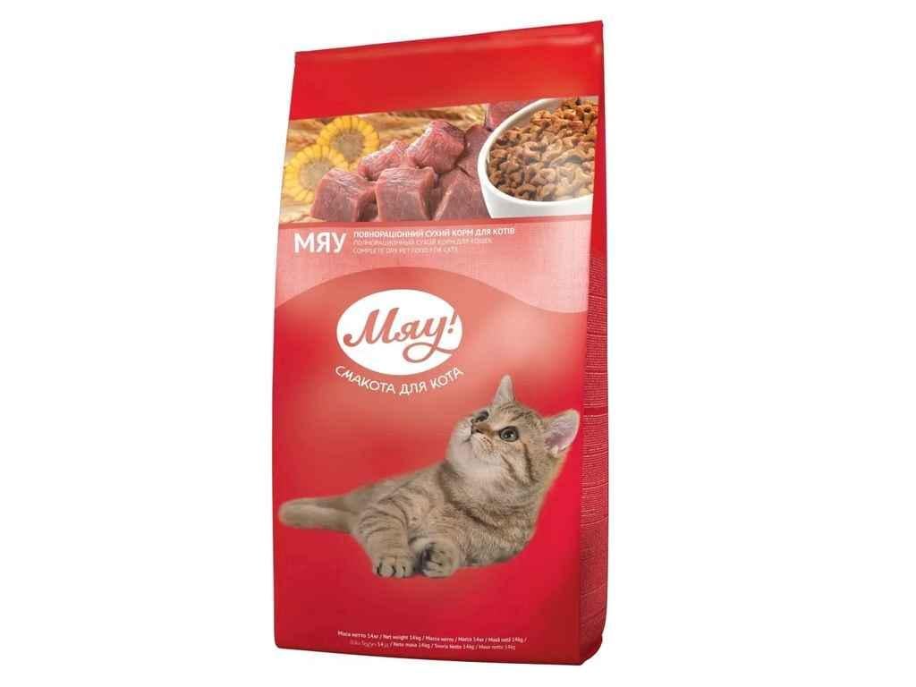 Корм для кошек Мяу Телятина полнорационный 14 кг (905511)