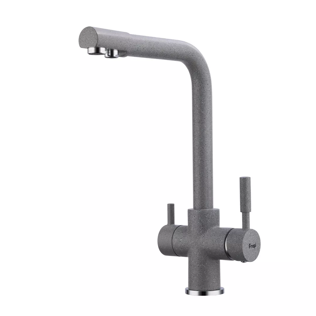 Змішувач для кухні Frap F4352-22 на 2 води Сірий (SQ-1042389) Змішувач для кухні Frap F4352-22 на 2 води Сірий (SQ-1042389)