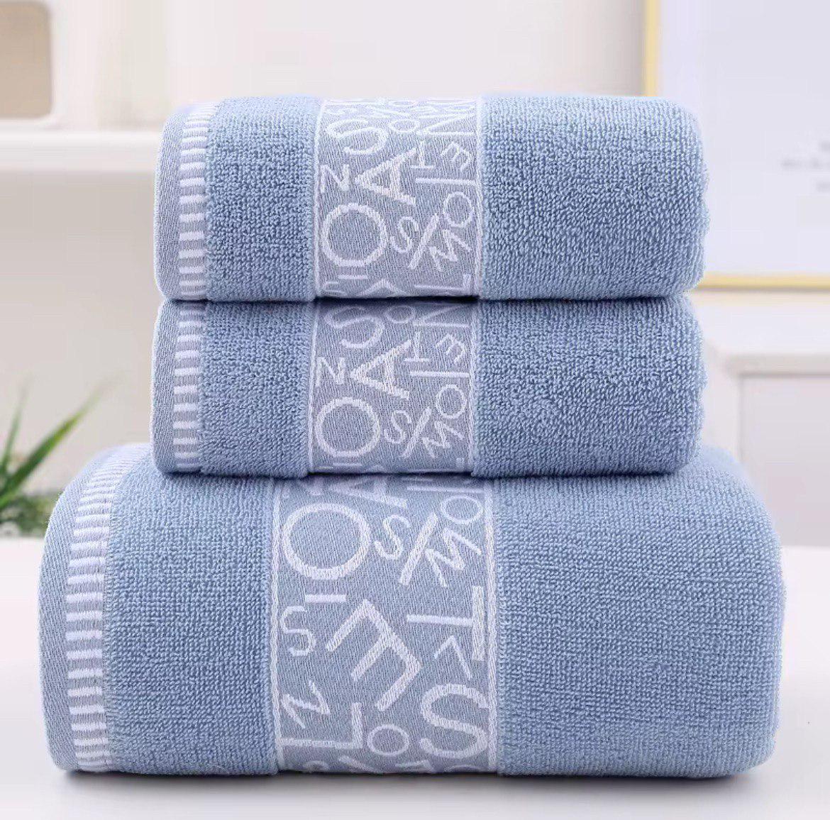 Набір рушників Alphabet Premium 3в1 Блакитний (NR3in1BathBlueAlphabet)