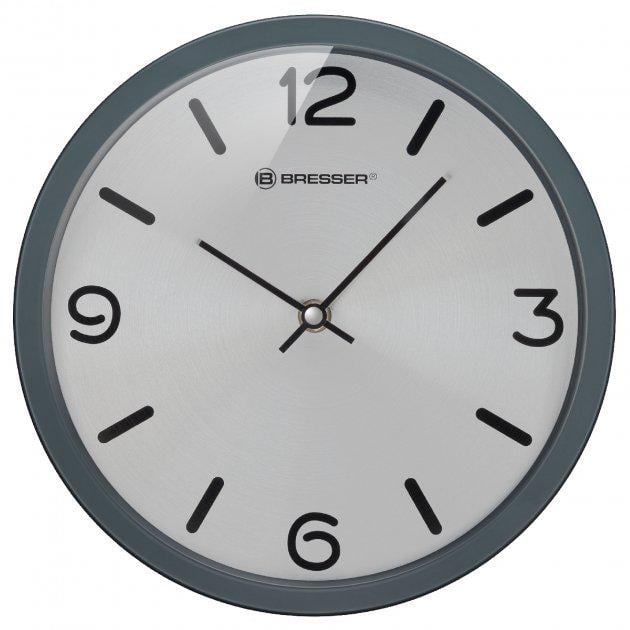 Годинник настінний Bresser MyTime Silver Edition Digit Grey (8020316MSN000) - фото 1