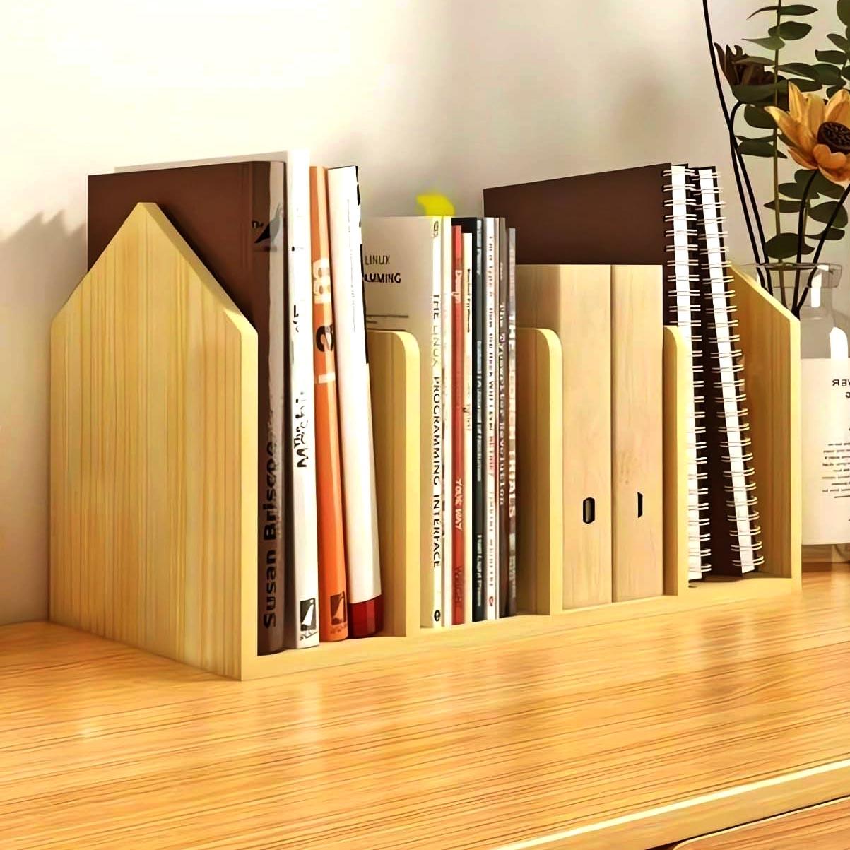 Полка книжная настольная из дерева Иларета Карри (КПА-014903)