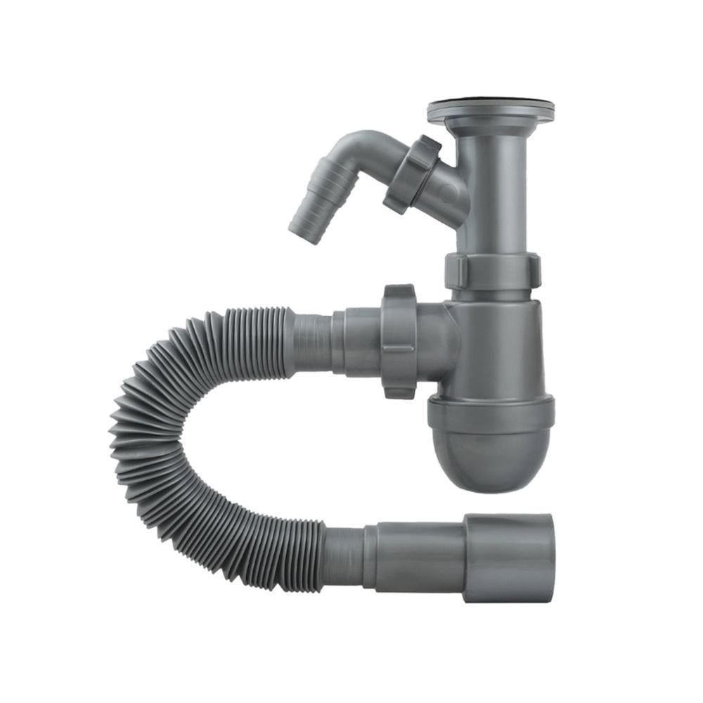 Сифон для умывальника SantehPlast 1 1/2" 8LN 03.01 с отводом под стиральную машину (88841)