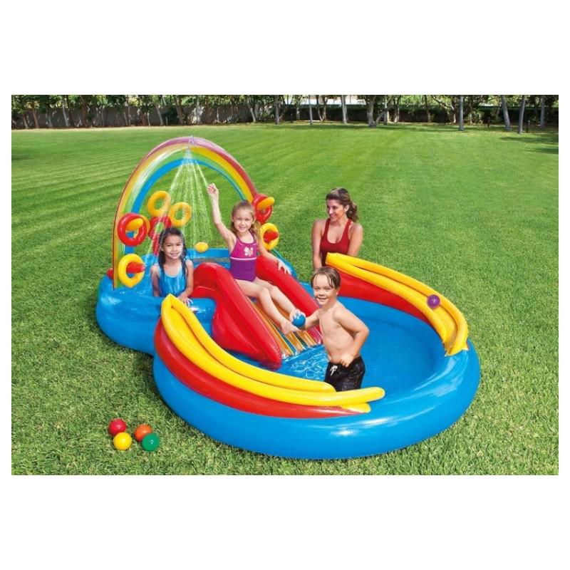 Надувной игровой центр Intex с горкой Радуга (GH5898) - фото 7