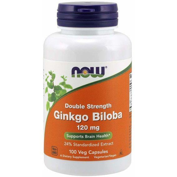 Гінко білоба NOW Foods Ginkgo Biloba Double Strength 120 мг 100 Veg Caps