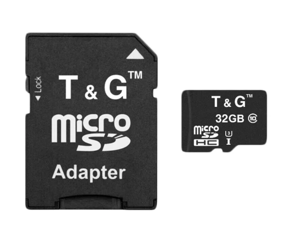 Карта пам'яті T&G MicroSDHC UHS-3 Class 10/Adapter SD 32Gb Black