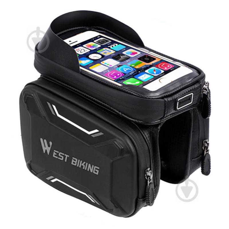 Велосипедная сумка на раму West Biking Smart 0707213 Черный с серым (4956-15096)