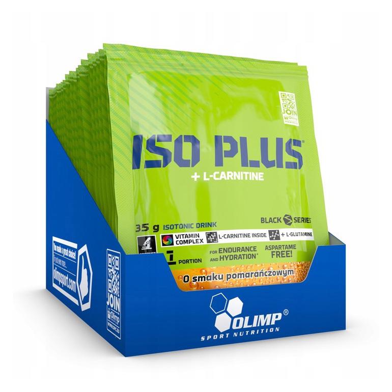 Изотоник с электролитами Olimp Iso Plus + L-Carnitine 35 г Тропический