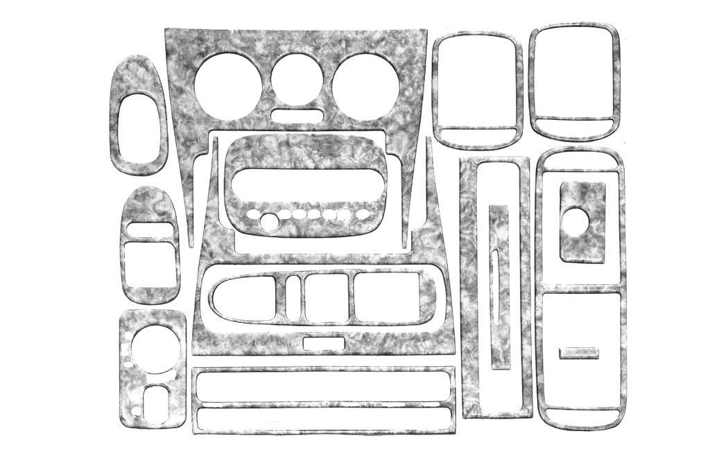 Накладки на панель Титан Meric для Seat Toledo 2000-2005 гг. полиуретан Черный