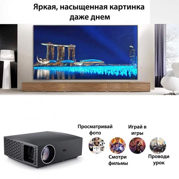 Цифровой мультимедийный проектор F30 Full HD Android Черный (13483) - фото 3