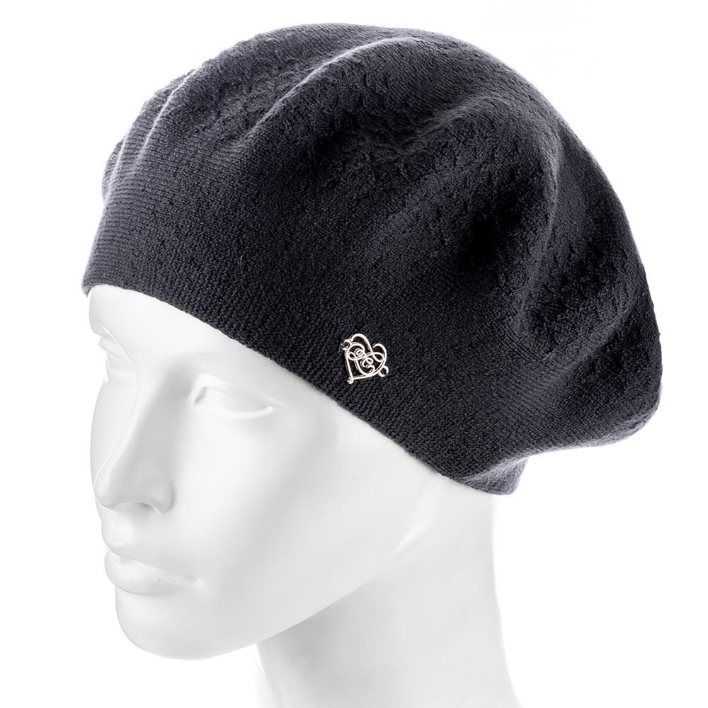 Берет женский Zolly ZH249 двойной шерстяной Антрацитовый (154077)