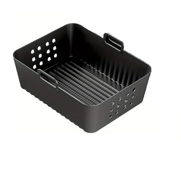 Форма силіконова для аерогриля мультипечі ребриста прямокутна Чорний (REN-0586) - фото 1 Форма силіконова для аерогриля мультипечі ребриста прямокутна Чорний (REN-0586) - фото 1