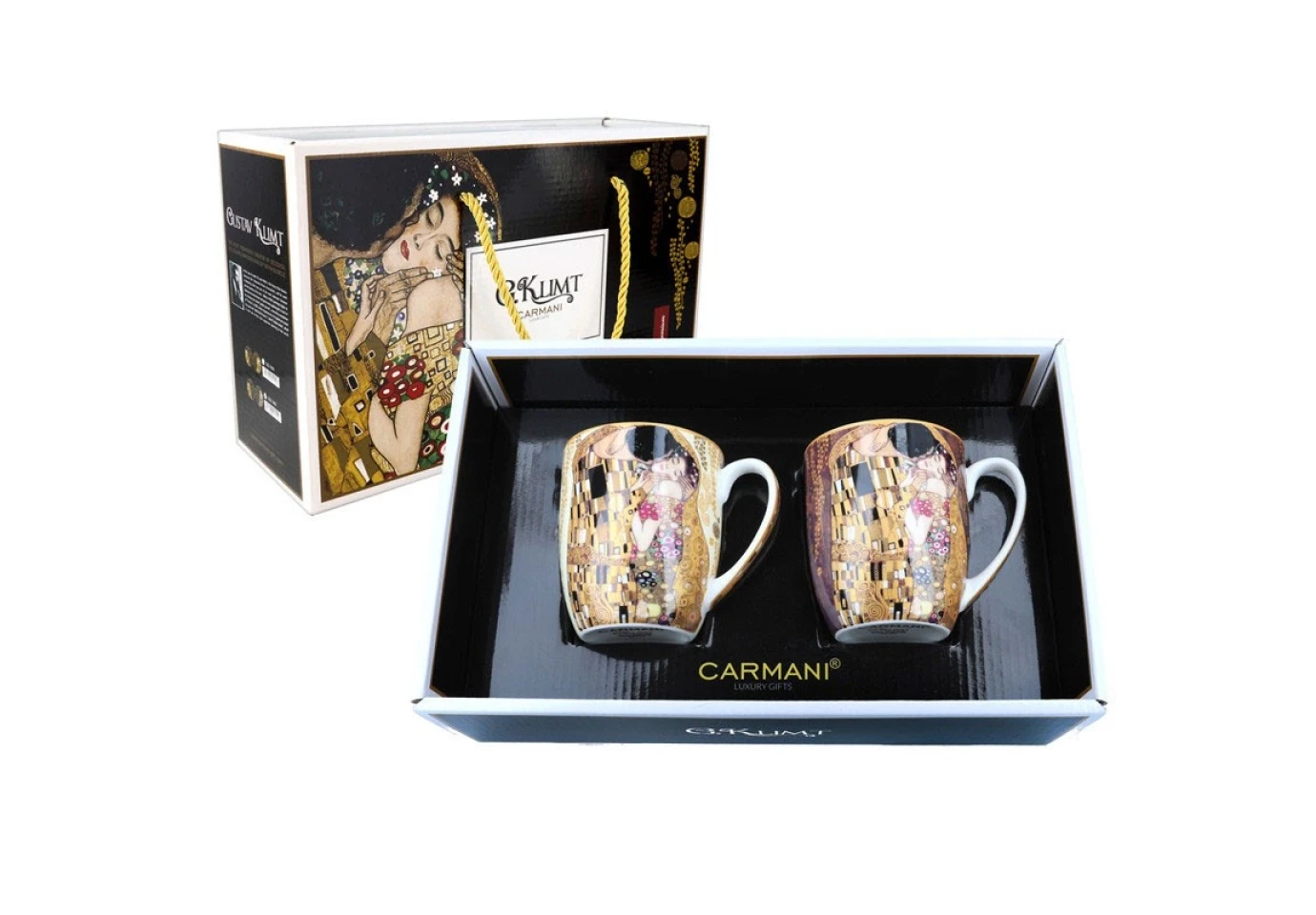 Набор чашек CARMANI Г.Климт "Поцелуй" фарфоровые 450 мл 2 шт. (532-7404)